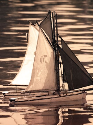 Framed Les Petits Bateaux II Print