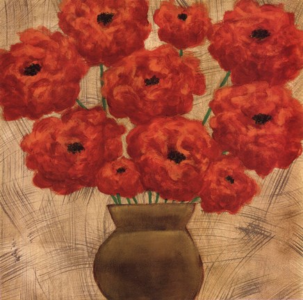 Framed Crimson Explosion II Print