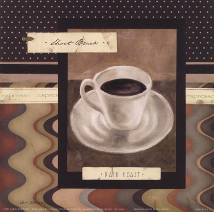Framed Drinking Short Black Coffee Print