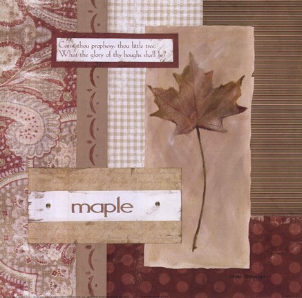 Framed Scrapbook Maple Leaf Print