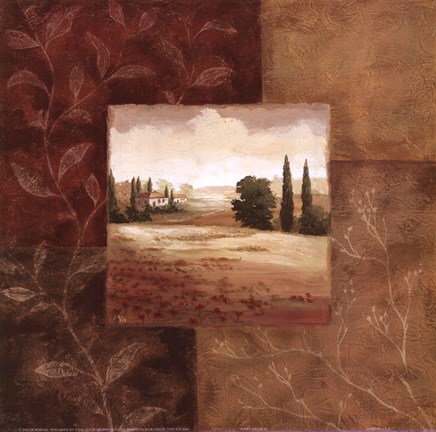 Framed Poppy Fields II Print