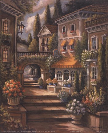 Framed Street Steps II Print