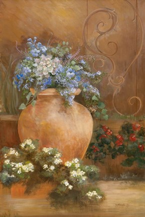 Framed Twilight Courtyard II Print