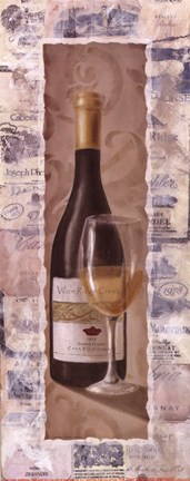 Framed Wine Ridge Vineyards - white wine Print