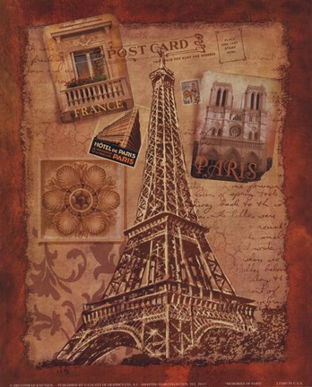 Framed Memories of Paris Print