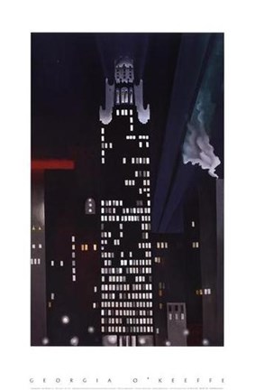 Framed Radiator Building - Night, New York, 1927 Print