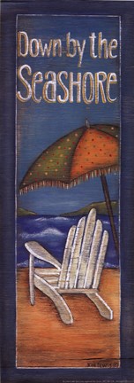 Framed Down By The Seashore Print
