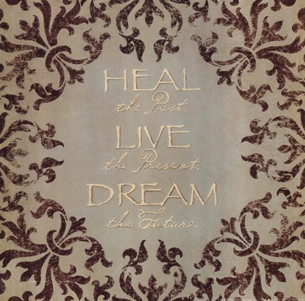 Framed Heal Live Dream Print