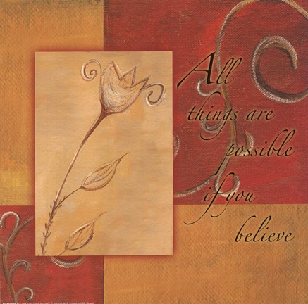 Framed Spice BlocksAll things are possible Print