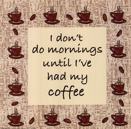 Framed I DON'T DO MORNINGS Print