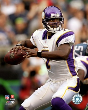 Framed Tarvaris Jackson - 2007 Passing Action Print