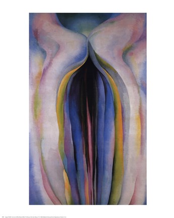 Framed Gray Line with Black, Blue, and Yellow, 1923 Print