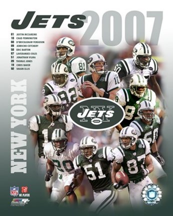 Framed 2007 - Jets Team Composite Print