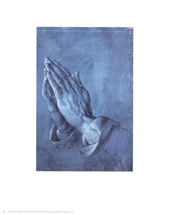 Framed Praying Hands, c.1508 Print