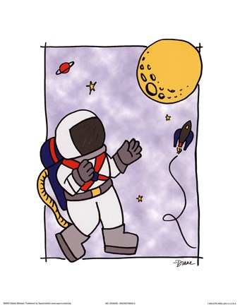 Framed Rocketman II Print