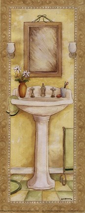 Framed Pedestal and Toothbrush Print