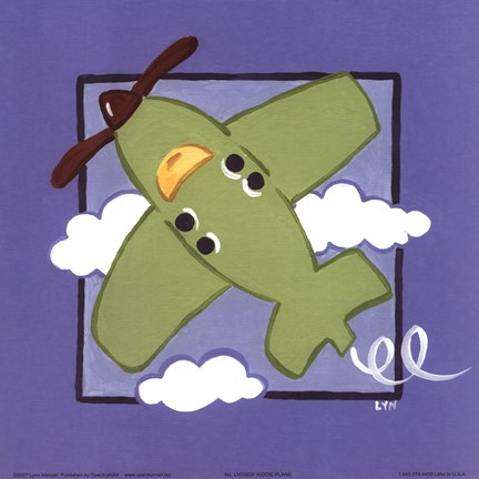 Framed Kiddie Plane Print