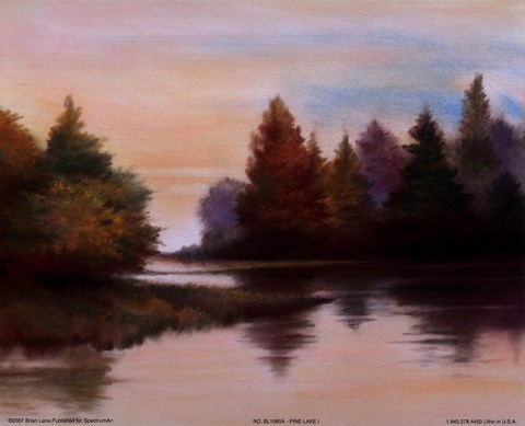 Framed Pine Lake I Print