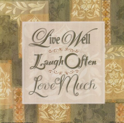 Framed Live Well … Print