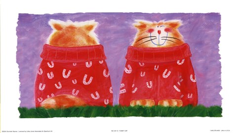 Framed Funky Cat Print