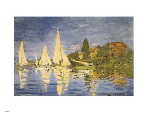 Framed Regatta at Argenteuil Print