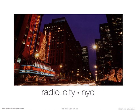 Framed Radio City NYC Print