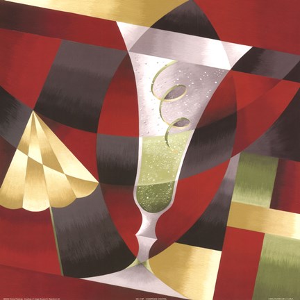 Framed Champagne Cocktail Print