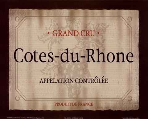 Framed Cote du Rhone Print