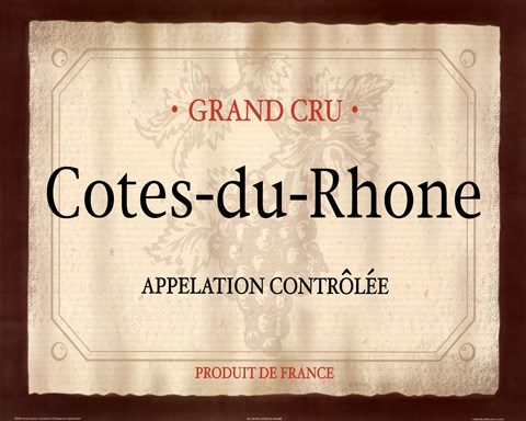Framed Cote du Rhone Print