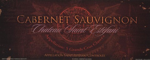 Framed Cabernet Sauvignon Print