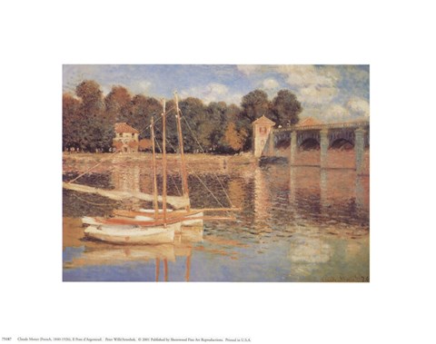 Framed Il Pont d'Argenteuil Print