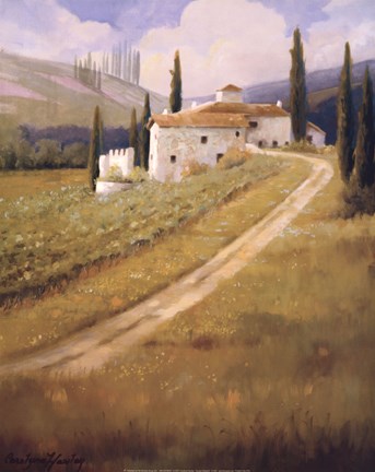 Framed Tuscany Vineyard Print