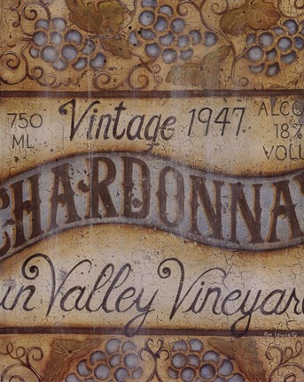 Framed Valley Vineyard I Print