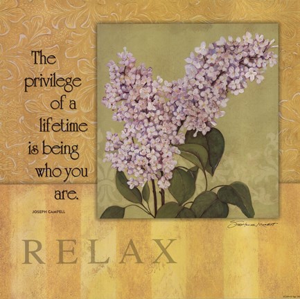 Framed Relax - Lilac Print