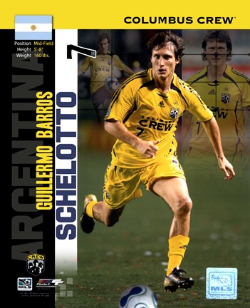 Framed Guillermo Barros Schelotto - #32 Print