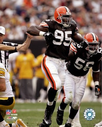 Framed Kamerion Wimbley - 2007 Action Print