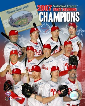 Framed Phillies - 2007 NL East Champion Team Composite Print