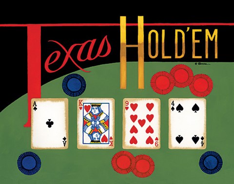 Framed Texas Hold 'Em Print