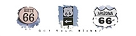 Framed Signs of Route 66 II Print