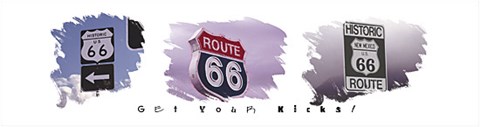 Framed Signs of Route 66 III Print