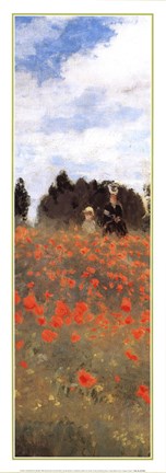 Framed Field of Poppies (panel) Print
