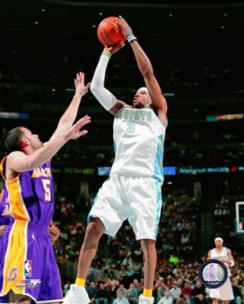 Framed Allen Iverson 2007-08 Action Shooting Hoops Print