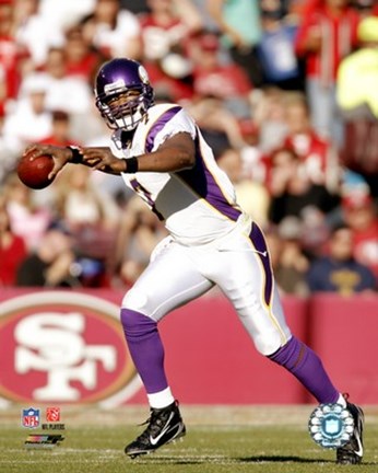 Framed Tarvaris Jackson 2007-08 Action Print