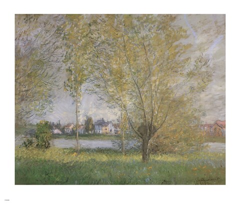 Framed Willows of Vetheuil Print