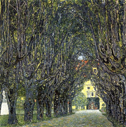 Framed Avenue of Trees in the Park at Schloss Kammer, c.1912 Print