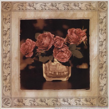 Framed English Rose I Print
