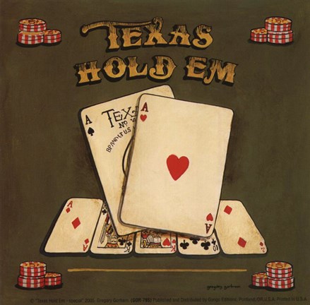 Framed Texas Hold Em - special Print