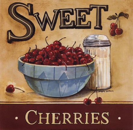 Framed Sweet Cherries - Mini Print