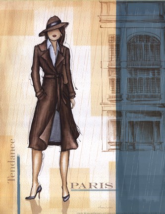 Framed Rain Paris Print