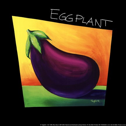 Framed Eggplant - mini Print